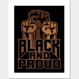 Black and Proud Fists Black History Month Posters and Art